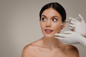 Young woman after preventative Botox treatment for facial rejuvenation